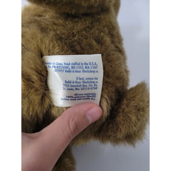 Used RETIRED Build a Bear BAB Bearemy Plush Brown Teddy Bear 1997 Stuffed Animal - Picture 6 of 6